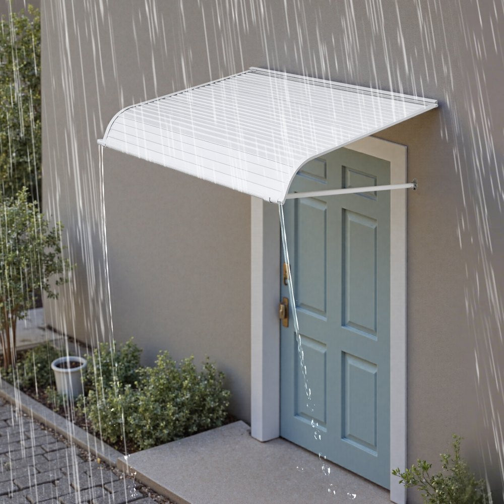 VEVOR Aluminum Awning 48 x 42 in, Durable Window Awning Door Canopy, Lightweight and Stable Aluminum Exterior Awnings Rain Snow Sunlight Protection for Door Entrance Windows Patio Porch