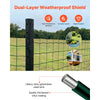 VEVOR Farm Fence, 39 x 787 in, 4 x 4 in Mesh 2.1mm Galvanized Steel Wire Fencing for Cattle, Hog & Sheep, Heavy Duty Vinyl Coated Livestock Fence for Animal Enclosures, Cage Wire, Garden Fences, Green