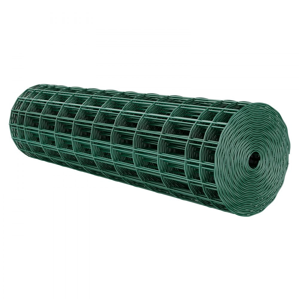 VEVOR Farm Fence, 39 x 984 in, 2 x 4 in Mesh 2.1mm Galvanized Steel Wire Fencing for Cattle, Hog & Sheep, Heavy Duty Vinyl Coated Livestock Fence for Animal Enclosures, Cage Wire, Garden Fences, Green