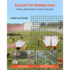 VEVOR Hardware Cloth 24 in x 50 ft, 1/2 in 19 Gauge Galvanized Wire Mesh Roll, Weather-Resistant Vinyl Coated Chicken Wire Fencing, Heavy Duty Welded Garden Plant Fencing for Rabbit Cage Snake Fence