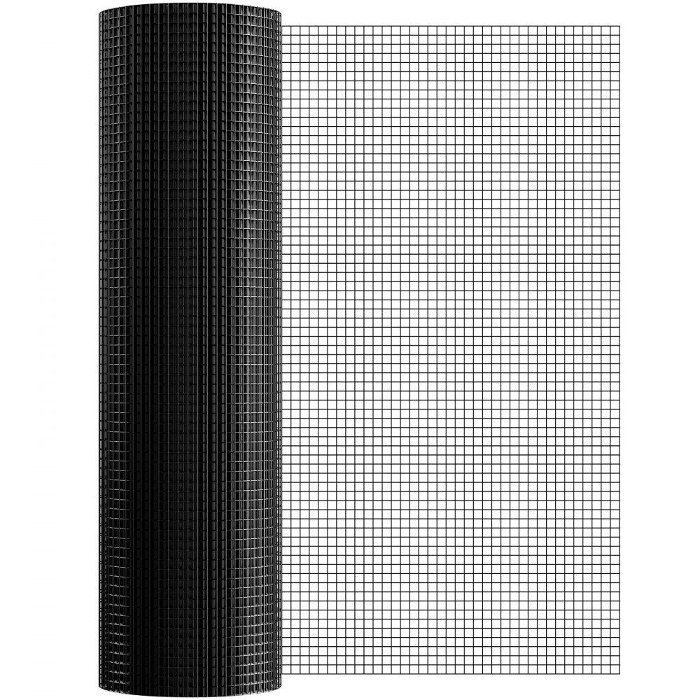 VEVOR Hardware Cloth, 36'' x 50' Galvanized Wire Mesh Roll, 19 Gauge Chicken Wire Fence Roll, Vinyl Coating Metal Wire Mesh for Chicken Coop Barrier, Rabbit Snake Fences, Poultry Enclosures