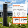 VEVOR Hardware Cloth, 48'' x 50' Galvanized Wire Mesh Roll, 16 Gauge Chicken Wire Fence Roll, Vinyl Coating Metal Wire Mesh for Chicken Coop Barrier, Rabbit Snake Fences, Poultry Enclosures