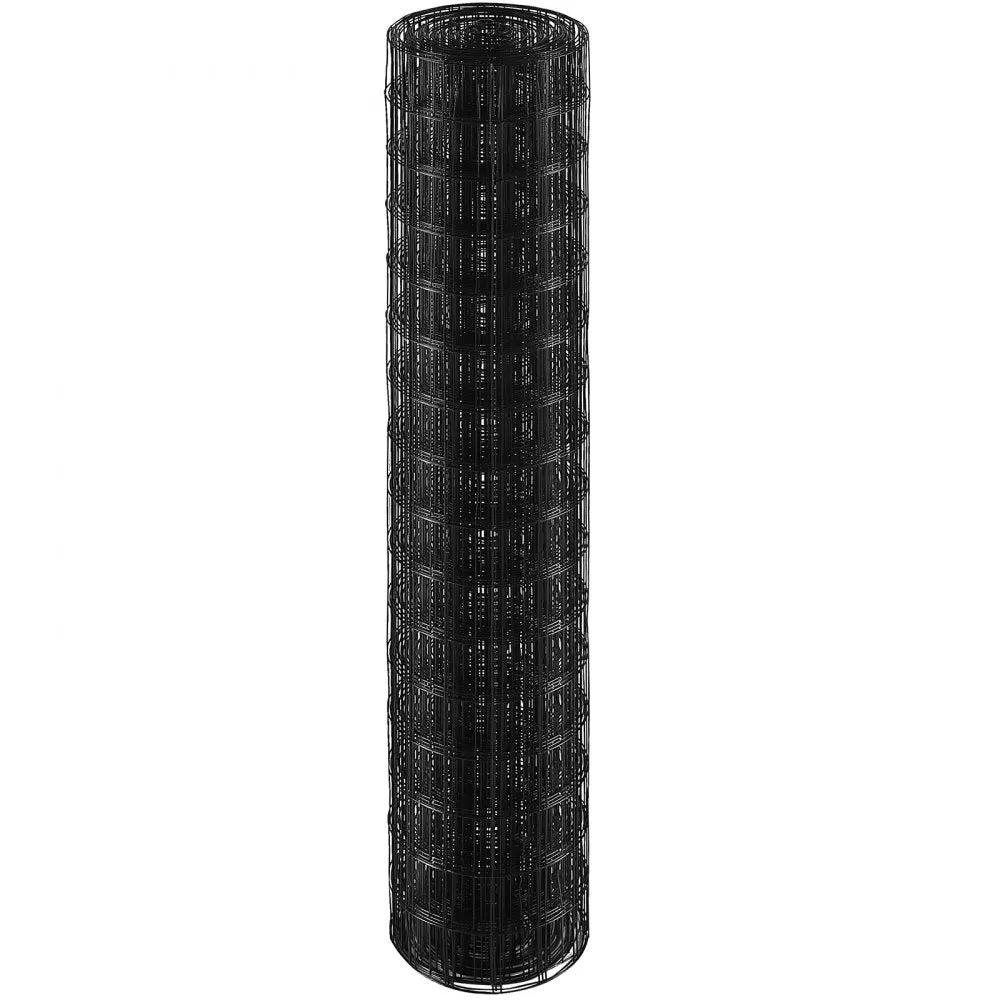 VEVOR Hardware Cloth, 48'' x 50' Galvanized Wire Mesh Roll, 16 Gauge Chicken Wire Fence Roll, Vinyl Coating Metal Wire Mesh for Chicken Coop Barrier, Rabbit Snake Fences, Poultry Enclosures