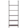 VEVOR Ladder Shelf, 5-Tier Bookshelf 24x11.8in, Open Wall-Mounted Ladder Shelf with Metal Frame,Storage Rack Sundries Holder for Kitchen Bedroom Bathroom Living Room, Black