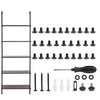 VEVOR Ladder Shelf, 5-Tier Bookshelf 24x11.8in, Open Wall-Mounted Ladder Shelf with Metal Frame,Storage Rack Sundries Holder for Kitchen Bedroom Bathroom Living Room, Black