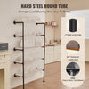 VEVOR Industrial Pipe Shelf, 5 Tier 2PCS, 9.84in Applicable Board Width Wall-Mount Floating Rustic Wood Shelves Bracket Bookshelf,Storage Holder for Kitchen Bedroom Bathroom, (Planks NOT Included)