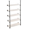 VEVOR Industrial Pipe Shelf, 5 Tier 2PCS, 9.84in Applicable Board Width Wall-Mount Floating Rustic Wood Shelves Bracket Bookshelf,Storage Holder for Kitchen Bedroom Bathroom, (Planks NOT Included)