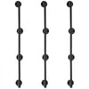 VEVOR Industrial Pipe Shelf, 4 Tier 3PCS, 11.8in Applicable Board Width Wall-Mount Floating Rustic Wood Shelves Bracket Bookshelf,Storage Holder for Kitchen Bedroom Bathroom, (Planks NOT Included)
