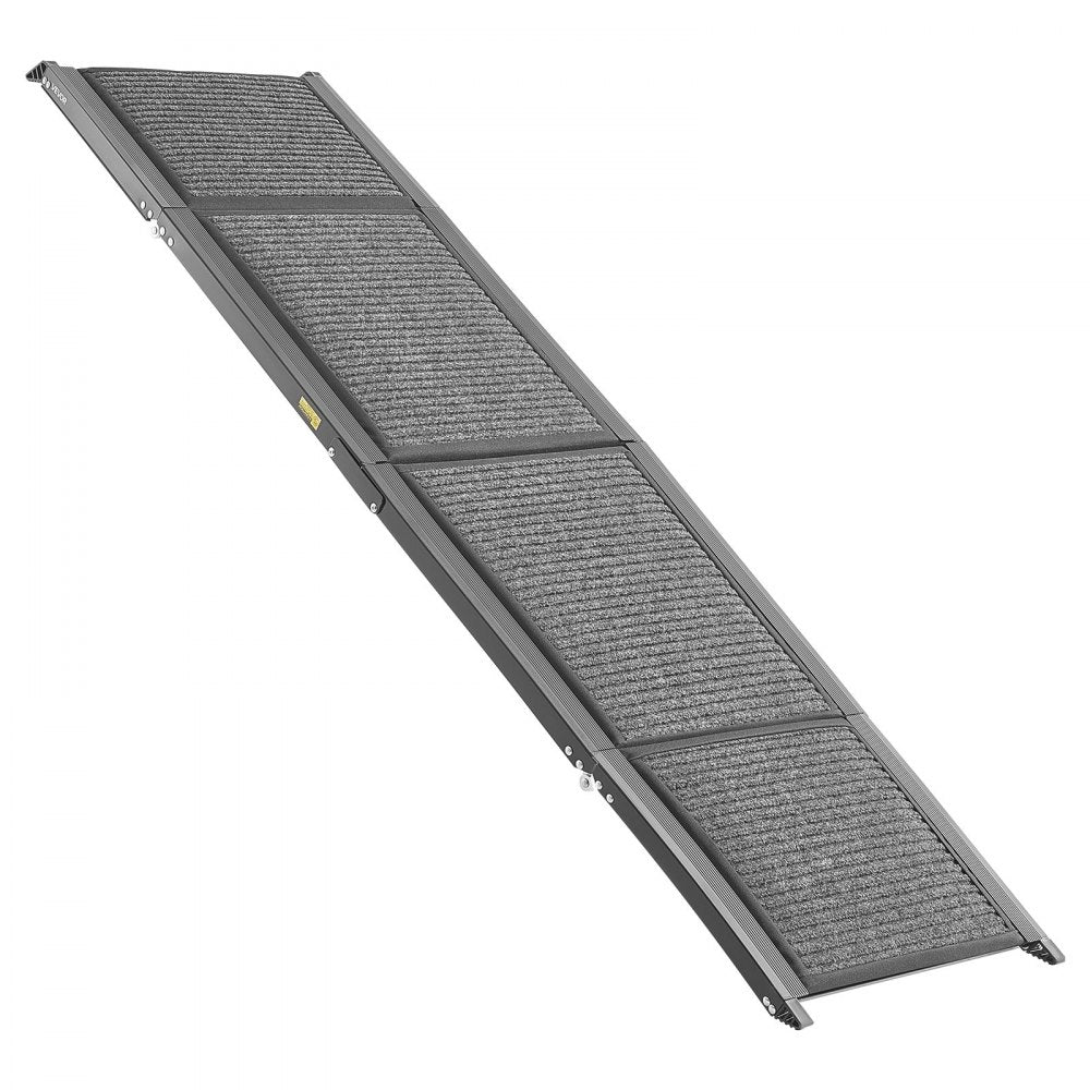 VEVOR Dog Ramp for Cars, 63" L x 17" W, Folding Pet Ramps for Medium & Large Dogs up to 250lbs, Pet Stair Ramp with Non-Slip Felt Rug Surface, Portable Outdoor Dog Car Ramps for SUV & Truck