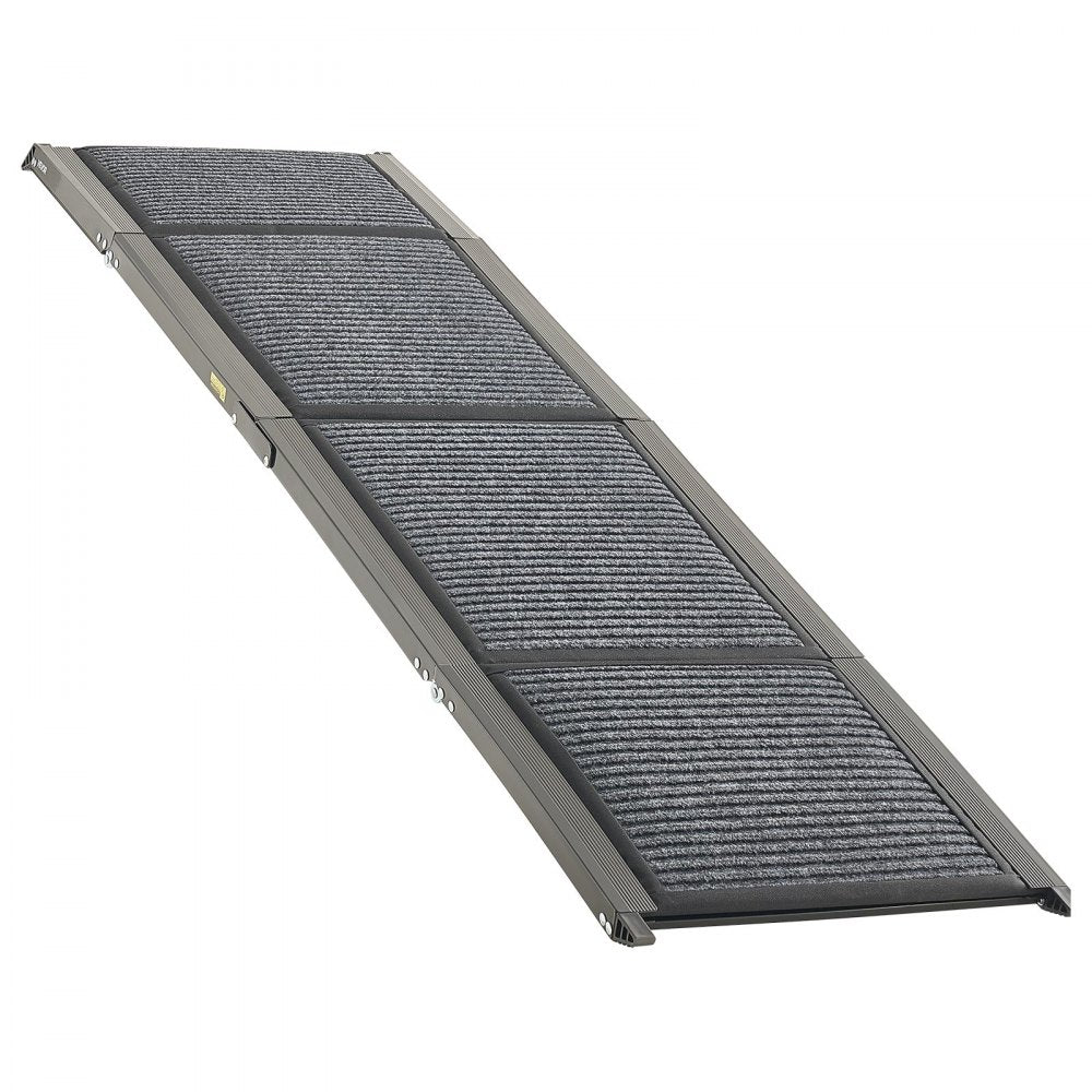 VEVOR Dog Ramp for Cars, 63" L x 17" W, Folding Pet Ramps for Medium & Large Dogs up to 250lbs, Pet Stair Ramp with Non-Slip Felt Rug Surface, Portable Outdoor Dog Car Ramps for SUV & Truck