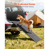 VEVOR Dog Ramp for Cars, 71" L x 20" W, Folding Pet Ramps for Medium & Large Dogs up to 250lbs, Pet Stair Ramp with Non-Slip Oxford Fabric Surface, Portable Outdoor Dog Car Ramps for SUV & Truck