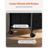VEVOR Metal File Cabinet, Mobile Filing Cabinet with 3 Fabric Drawers and 2 Open Shelves, Wooden Vertical Filing Storage Cabinets with Wheels for Letter, A4, Legal Size File, Easy Assembly, Black