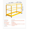 VEVOR 6 Foot Scaffolding Safety Guardrail, Rustproof Solid Carbon Steel Scaffold Guard Rail of 55.4 lbs Load Capacity, Baker Style Metal Guardrails Accessory System for Scaffolding Platform, Yellow