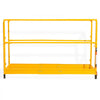 VEVOR 6 Foot Scaffolding Safety Guardrail, Rustproof Solid Carbon Steel Scaffold Guard Rail of 55.4 lbs Load Capacity, Baker Style Metal Guardrails Accessory System for Scaffolding Platform, Yellow
