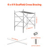 VEVOR Scaffolding Cross Brace 6x4 ft, 8-Pack Solid Carbon Steel Scaffold Cross Supports, X-Shaped Scaffolding Safety Accessory with Rust- & Corrosion-Proof Galvanized Surface (Only Cross Braces Sold)