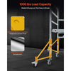 VEVOR 4-Pack Scaffold Outriggers, 1000 lbs Total Load Capacity Baker-Style Scaffolding Accessory with Swivel Casters, Carbon Steel Scaffold Wheel System with Rust Proof Galvanized Surface, Yellow