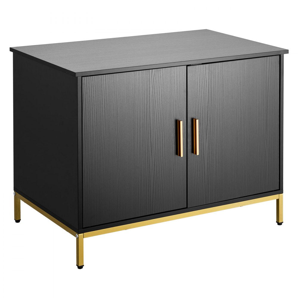 VEVOR Cat Litter Box Enclosure Furniture, 27.6 in Hidden Litter Box Cabinet with Metal Legs & Handle, Modern Style Cat Washroom House End Table, Fit Most of Litterbox, for Bedroom Living Room
