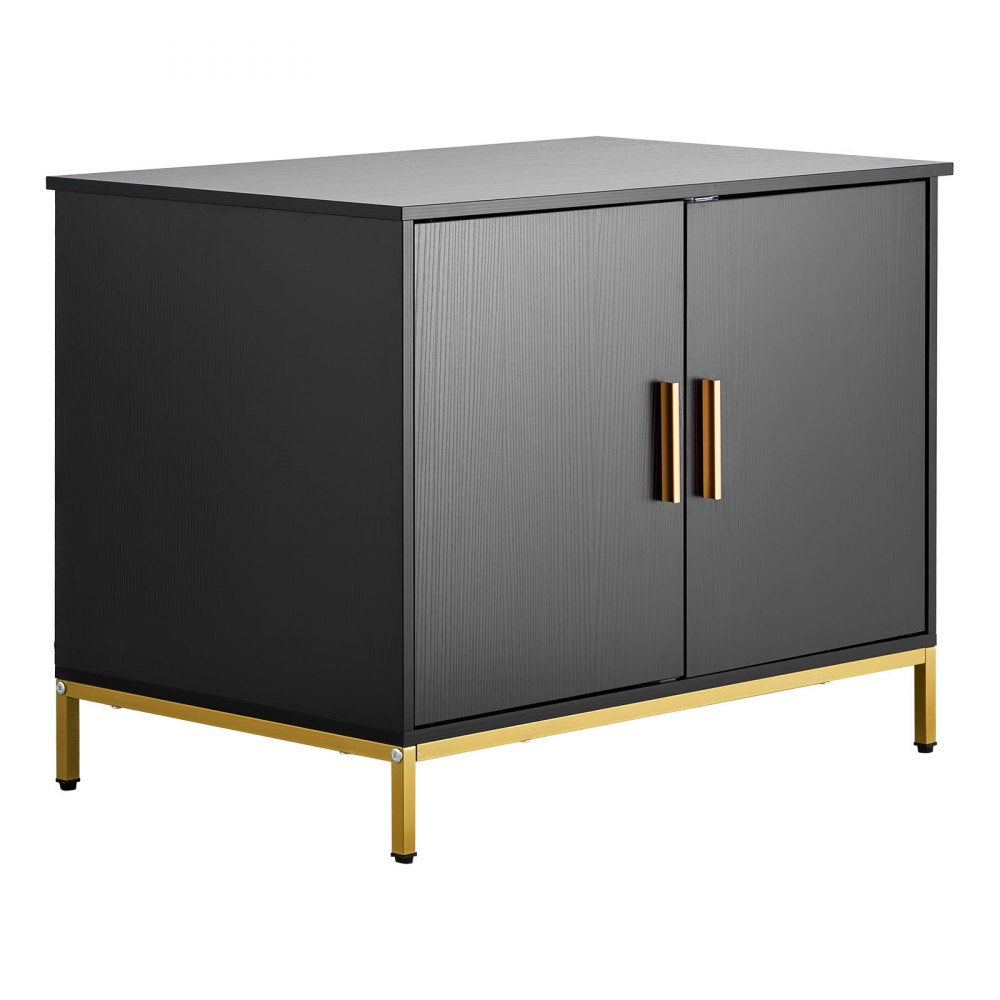 VEVOR Cat Litter Box Enclosure Furniture, 27.6 in Hidden Litter Box Cabinet with Metal Legs & Handle, Modern Style Cat Washroom House End Table, Fit Most of Litterbox, for Bedroom Living Room