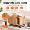 VEVOR Cat Litter Box Enclosure, Hidden Litter Box Furniture, Wooden Cat Washroom Indoor with 2 Doors & Study Metal Legs, Cat House Cabinet Hidden Fit Most of Litter Box, 31.5"L x 20"W x 22"H, Natural