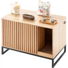 VEVOR Cat Litter Box Enclosure, Hidden Litter Box Furniture, Wooden Cat Washroom Indoor with 2 Doors & Study Metal Legs, Cat House Cabinet Hidden Fit Most of Litter Box, 31.5"L x 20"W x 22"H, Natural