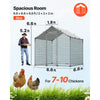 VEVOR Large Metal Chicken Coop 6.6x6.6x6.6 ft Walk-in Chicken Run House, Spire Roof Hen House Enclosure with Cover and Security Lock, Outdoor Duck Rabbit Cage Poultry Pen for Backyard, Farm, Yard
