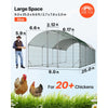 VEVOR Large Metal Chicken Coop, 9 x 25 x 6.6 ft, Walk-in Chicken Run House with Waterproof Cover & Sturdy Frame, Dome Roof Poultry Cage Duck Pen for Rabbit Hen Goose Duck Outdoor Backyard Farm Use