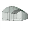 VEVOR Large Metal Chicken Coop, 9 x 25 x 6.6 ft, Walk-in Chicken Run House with Waterproof Cover & Sturdy Frame, Dome Roof Poultry Cage Duck Pen for Rabbit Hen Goose Duck Outdoor Backyard Farm Use