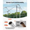 VEVOR Large Metal Chicken Coop,9.8 x 9.8 x 6.6 ft, Walk-in Chicken Run House with Waterproof Cover & Sturdy Frame, Spire Roof Poultry Cage Duck Pen for Rabbit Hen Goose Outdoor Backyard Farm Use