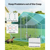 VEVOR Large Metal Chicken Coop, 9.8 x 9.8 x 6.6 ft, Walk-in Chicken Run House with Waterproof Cover & Sturdy Frame, Spire Roof Poultry Cage Duck Pen for Rabbit Hen Goose Outdoor Backyard Farm Use