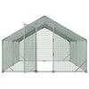 VEVOR Large Metal Chicken Coop, 9.8 x 9.8 x 6.6 ft, Walk-in Chicken Run House with Waterproof Cover & Sturdy Frame, Spire Roof Poultry Cage Duck Pen for Rabbit Hen Goose Outdoor Backyard Farm Use