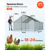 VEVOR Large Metal Chicken Coop, 9.8 x 13.1 x 6.6 ft, Walk-in Chicken Runs with Waterproof Cover, Spire Roof Hen House Enclosure with Lock, Outdoor Duck Rabbit Cage Poultry Pen for Backyard, Farm, Yard