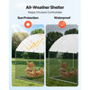 VEVOR Large Metal Chicken Coop, 9.8 x 19.7 x 6.6 ft, Walk-in Chicken Runs with Waterproof Cover, Dome Roof Hen House Enclosure with Lock, Outdoor Duck Rabbit Cage Poultry Pen for Backyard, Farm, Yard