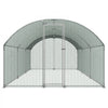 VEVOR Large Metal Chicken Coop, 9.8 x 19.7 x 6.6 ft, Walk-in Chicken Runs with Waterproof Cover, Dome Roof Hen House Enclosure with Lock, Outdoor Duck Rabbit Cage Poultry Pen for Backyard, Farm, Yard