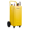 VEVOR 30 Gallon Diesel Caddy, Carbon Steel, Portable Diesel Transfer Storage Tank with Electric Pump, 4 Rolling Wheels, Transfer Can Container, for Tractors, Forklifts, Loaders, Farm Equipment, Yellow