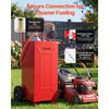VEVOR 30 Gallon Fuel Gas Caddy, Carbon Steel, Portable Fuel Transfer Storage Tank with Electric Pump & 2 Wheels, Gasoline Diesel Can Container, for Cars, Lawn Mowers, ATVs, Boats, Motorcycles, Red