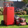 VEVOR 30 Gallon Fuel Gas Caddy, Carbon Steel, Portable Fuel Transfer Storage Tank with Electric Pump & 2 Wheels, Gasoline Diesel Can Container, for Cars, Lawn Mowers, ATVs, Boats, Motorcycles, Red