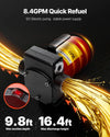 VEVOR 12V electric pump quick refuel graphic (8.4 GPM / 32 L/min)