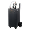 VEVOR 35 Gallon Fuel Gas Caddy, Carbon Steel, Portable Fuel Transfer Storage Tank with Manual Pump & 4 Wheels, Gasoline Diesel Can Container, for Cars, Lawn Mowers, ATVs, Boats, Motorcycles, Black
