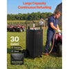 VEVOR 30 Gallon Fuel Gas Caddy, Carbon Steel, Portable Fuel Transfer Storage Tank with Manual Pump & 2 Wheels, Gasoline Diesel Can Container, for Cars, Lawn Mowers, ATVs, Boats, Motorcycles, Black