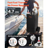 VEVOR 30 Gallon Fuel Gas Caddy, Carbon Steel, Portable Fuel Transfer Storage Tank with Manual Pump & 2 Wheels, Gasoline Diesel Can Container, for Cars, Lawn Mowers, ATVs, Boats, Motorcycles, Black