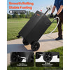 VEVOR 30 Gallon Fuel Gas Caddy, Carbon Steel, Portable Fuel Transfer Storage Tank with Manual Pump & 2 Wheels, Gasoline Diesel Can Container, for Cars, Lawn Mowers, ATVs, Boats, Motorcycles, Black