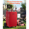 VEVOR 40 Gallon Fuel Gas Caddy, Carbon Steel, Portable Fuel Transfer Storage Tank with Manual Pump and 4 Wheels, Gasoline Diesel Can Container, for Cars, Lawn Mowers, ATVs, Boats, Motorcycles, Red