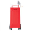VEVOR 35 Gallon Fuel Gas Caddy, Carbon Steel, Portable Fuel Transfer Storage Tank with Manual Pump and 4 Wheels, Gasoline Diesel Can Container, for Cars, Lawn Mowers, ATVs, Boats, Motorcycles, Red