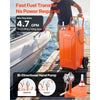 VEVOR 35 Gallon Fuel Gas Caddy, Carbon Steel, Portable Fuel Transfer Storage Tank with Manual Pump & 4 Wheels, Gasoline Diesel Can Container, for Cars, Lawn Mowers, ATVs, Boats, Motorcycles, Orange