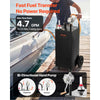 VEVOR 30 Gallon Fuel Gas Caddy, Carbon Steel, Portable Fuel Transfer Storage Tank with Manual Pump & 4 Wheels, Gasoline Diesel Can Container, for Cars, Lawn Mowers, ATVs, Boats, Motorcycles, Black