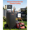 VEVOR 30 Gallon Fuel Gas Caddy, Carbon Steel, Portable Fuel Transfer Storage Tank with Manual Pump & 4 Wheels, Gasoline Diesel Can Container, for Cars, Lawn Mowers, ATVs, Boats, Motorcycles, Black