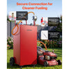 VEVOR 50 Gallon Fuel Gas Caddy, Carbon Steel, Portable Fuel Transfer Storage Tank with Manual Pump and 4 Wheels, Gasoline Diesel Can Container, for Cars, Lawn Mowers, ATVs, Boats, Motorcycles, Red
