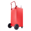 VEVOR 50 Gallon Fuel Gas Caddy, Carbon Steel, Portable Fuel Transfer Storage Tank with Manual Pump and 4 Wheels, Gasoline Diesel Can Container, for Cars, Lawn Mowers, ATVs, Boats, Motorcycles, Red
