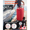 VEVOR 30 Gallon Fuel Gas Caddy, Carbon Steel, Portable Fuel Transfer Storage Tank with Manual Pump and 4 Wheels, Gasoline Diesel Can Container, for Cars, Lawn Mowers, ATVs, Boats, Motorcycles, Red