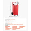 VEVOR 30 Gallon Fuel Gas Caddy, Carbon Steel, Portable Fuel Transfer Storage Tank with Manual Pump and 4 Wheels, Gasoline Diesel Can Container, for Cars, Lawn Mowers, ATVs, Boats, Motorcycles, Red